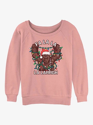 Star Wars Wookie Lights Girls Slouchy Sweatshirt