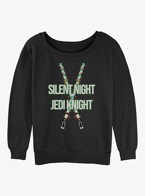 Star Wars Christmas Light Sabers Girls Slouchy Sweatshirt