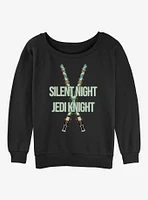 Star Wars Christmas Light Sabers Girls Slouchy Sweatshirt