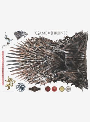 Game Of Thrones The Iron Throne Xl Giant Peel & Stick Wall Decals