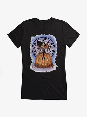 Is It Halloween Yet Girls T-Shirt by Amy Brown