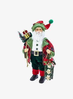 Kurt Adler Kringle Klaus Red and Green Santa Figure