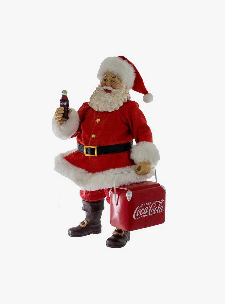 Kurt Adler Coke Santa with Cooler Figure