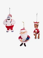 Kurt Adler Rudolph the Red-Nosed Reindeer Blow Mold Ornament Set