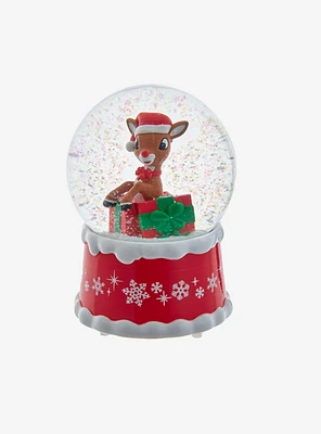 Kurt Adler Rudolph the Red-Nosed Reindeer with Gifts Snow Globe