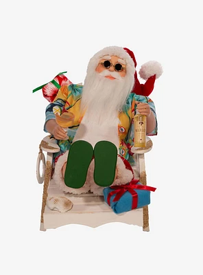 Kurt Adler Santa Beach Chair Figure