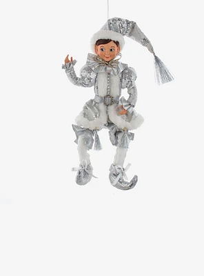 Kurt Adler Silver and White Kringle Klaus Elf Ornament