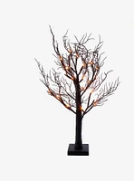 Kurt Adler Orange LED Black Glitter Tree Lamp