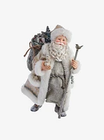 Kurt Adler Fabriche Snowy Woods Santa Figure