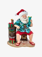 Kurt Adler Fabriche Tiki Beach Santa Figure