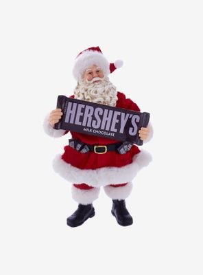 Kurt Adler Hershey Bar Fabric Santa Figure