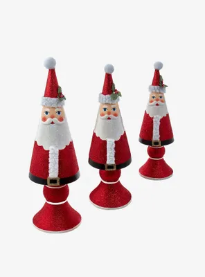 Kurt Adler Wooden Santa Tree Table Pieces Decor