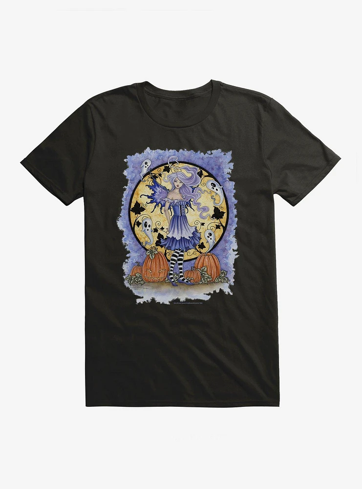 Haunted Pumpkin Patch T-Shirt by Amy Brown