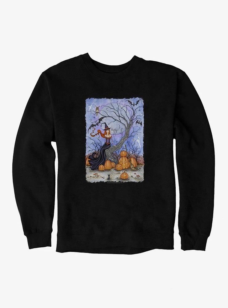 Halloween Tree Sweatshirt by Amy Brown