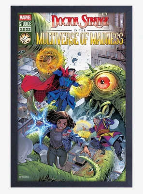 Marvel Doctor Strange 2 Multiverse Of Madness Comic Framed Wood Wall Art