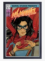 Marvel Miss Marvel Comic Framed Wood Wall Art