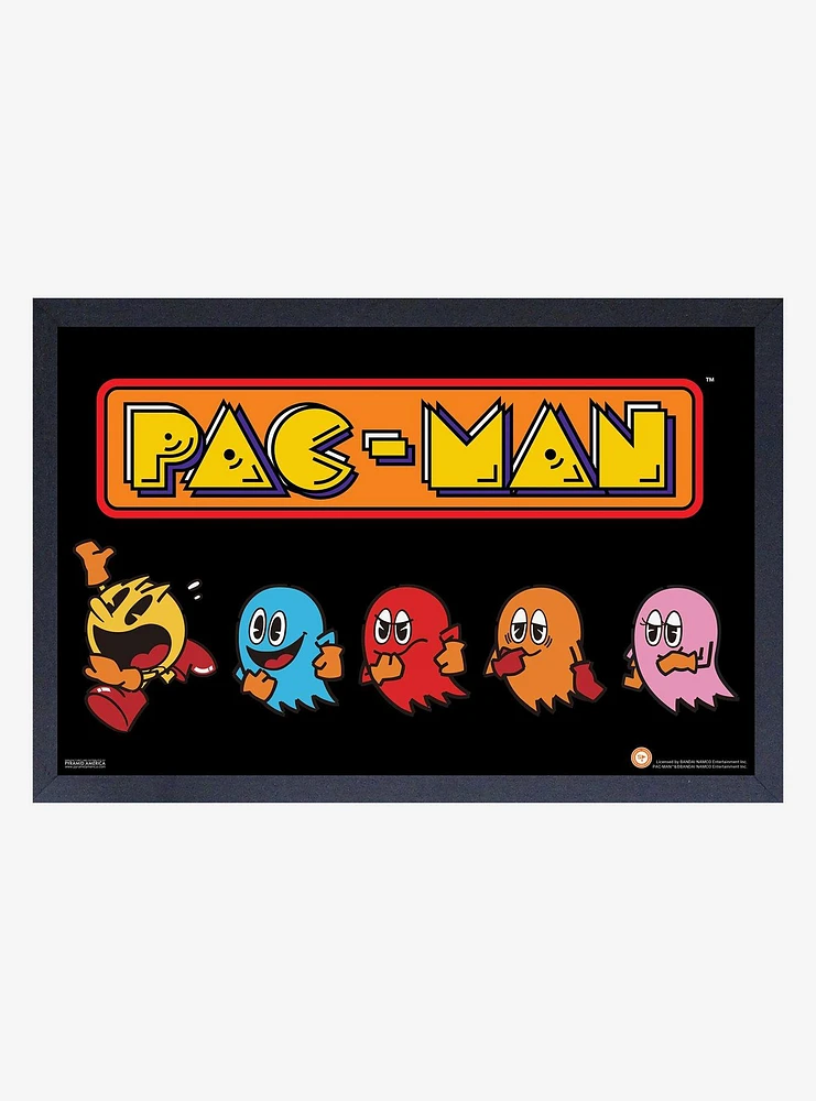 Pac-Man Chased Framed Wood Wall Art