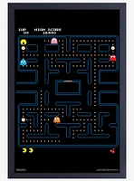 Pac-Man Maze Framed Wood Wall Art