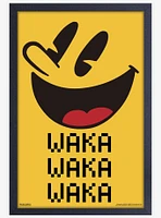 Pac-Man Waka Face Framed Wood Wall Art