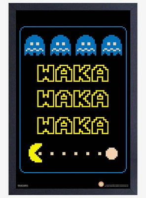 Pac-Man Waka Retro Framed Wood Wall Art