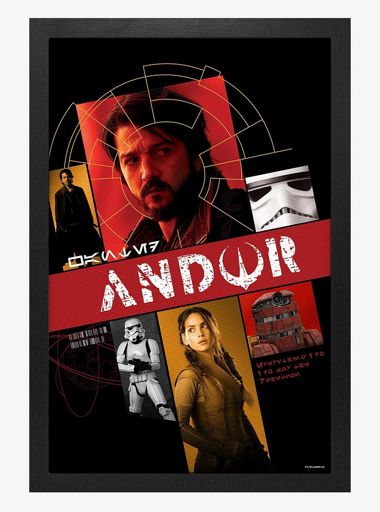 Star Wars Andor Grid Framed Wood Wall Art