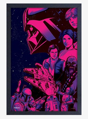 Star Wars Group Shot Framed Wood Wall Art