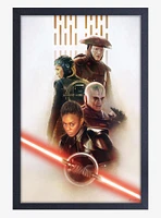 Star Wars Obi-Wan Group Pose Framed Wood Wall Art