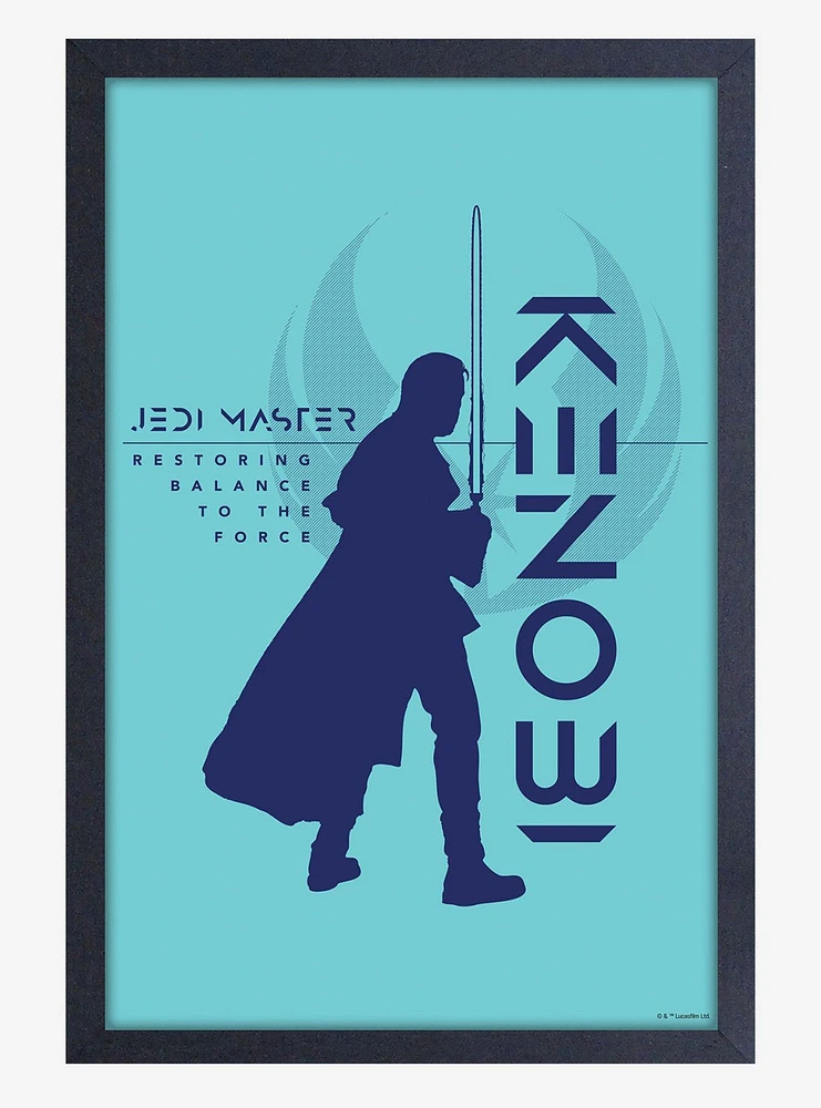 Star Wars Obi-Wan Jedi Master Framed Wood Wall Art