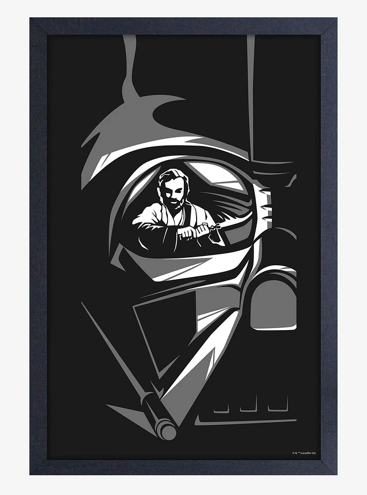 Star Wars Obi-Wan Vader Sight Framed Wood Wall Art