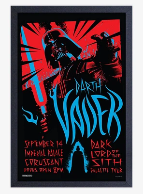 Star Wars Rock Poster Vader Framed Wood Wall Art