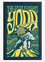 Star Wars Rock Poster Yoda Framed Wood Wall Art