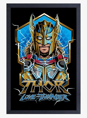 Marvel Thor Love And Thunder Masked Thor Framed Wood Wall Art