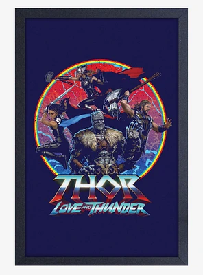 Marvel Thor Love And Thunder Squad Framed Wood Wall Art