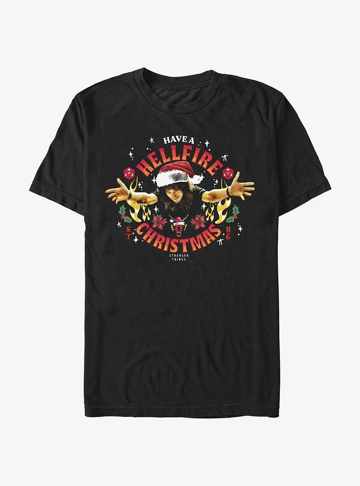 Stranger Things Hellfire Christmas Santa Eddie T-Shirt