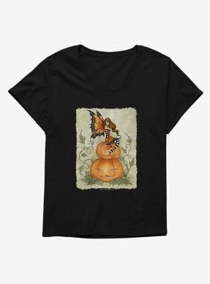 Halloween Fae Womens T-Shirt Plus by Amy Brown