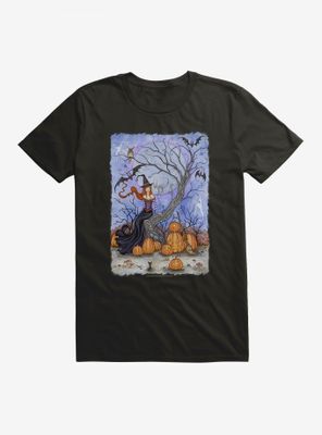 Halloween Tree T-Shirt by Amy Brown