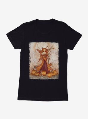 Pumpkin Queen Womens T-Shirt by Amy Brown