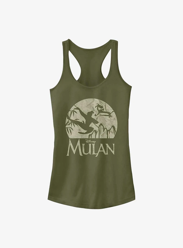 Disney Mulan Training Silhouette Girls Tank