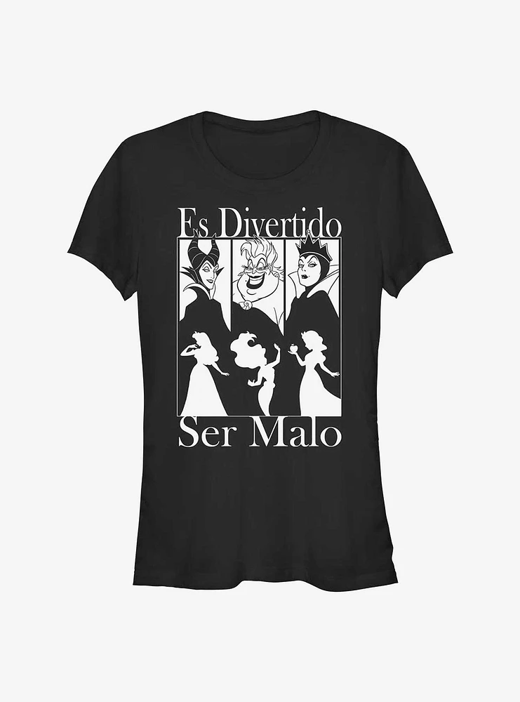 Disney Villains Spanish Good To Be Bad Girls T-Shirt