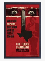 The Texas Chainsaw Massacre Newsprint Framed Wood Wall Art