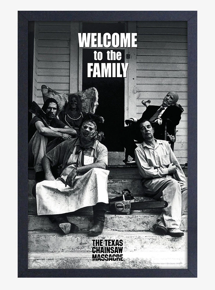 The Texas Chainsaw Massacre Welcome To The Family Framed Wood Wall Art