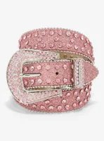 Pink Bling Western Belt