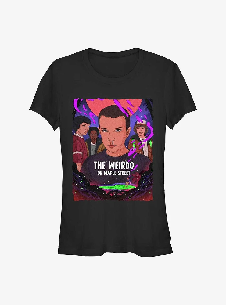 Stranger Things The Weirdo On Maple Street Girls T-Shirt