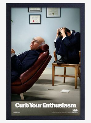Curb Your Enthusiasm Therapy Framed Wood Poster