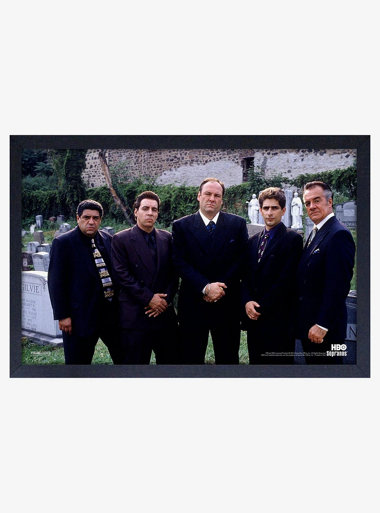 The Sopranos Group Framed Wood Poster