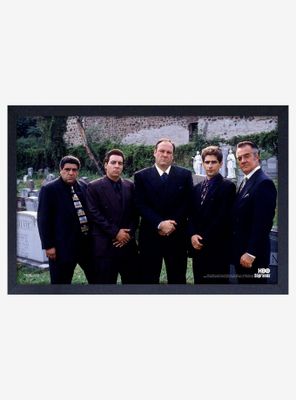The Sopranos Group Framed Wood Poster