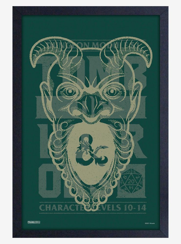 Dungeons & Dragons Levels Framed Wood Poster