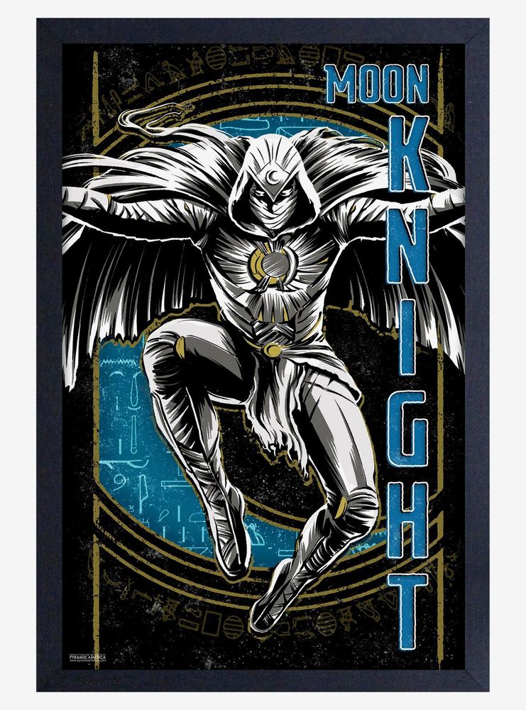 Marvel Moon Knight Lunge Framed Wood Poster