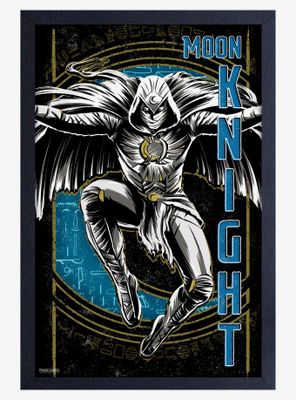 Marvel Moon Knight Lunge Framed Wood Poster