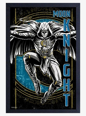 Marvel Moon Knight Lunge Framed Wood Poster